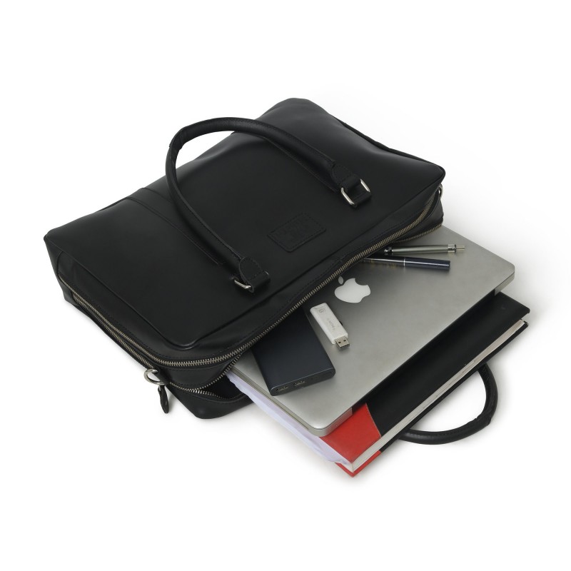 Premium Black Leather Briefcase - Stylish Executive Bag for Office, 16 Inch Premium Black Leather Briefcase - Stylish Executive Bag for Office, 16 Inch